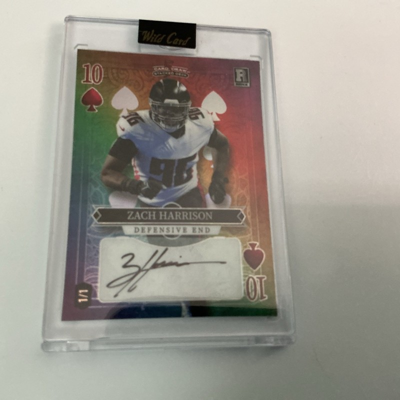 Wild Card 2023 5 Card Draw Stacked Deck Zach Harrison Rookie Auto 1/1 Football