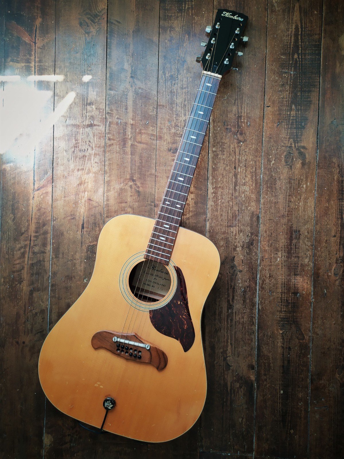 Vintage 1970s Kimbara 7 / V Twelve String Guitar Converted To Six String + Electro