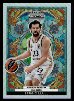 Sergio Llull 2023-24 Panini Prizm Turkish Airlines EuroLeague #8 Stained Glass