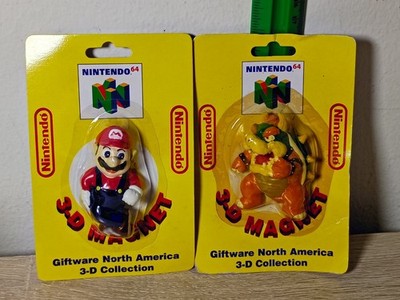 *FREE SHIP* 1996 BOWSER + SUPER MARIO 3D Magnet Nintendo 64 Giftware N. America