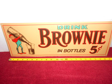 VINTAGE 21 x 7  1/2 in  BROWNIE SODA POP ELF ...