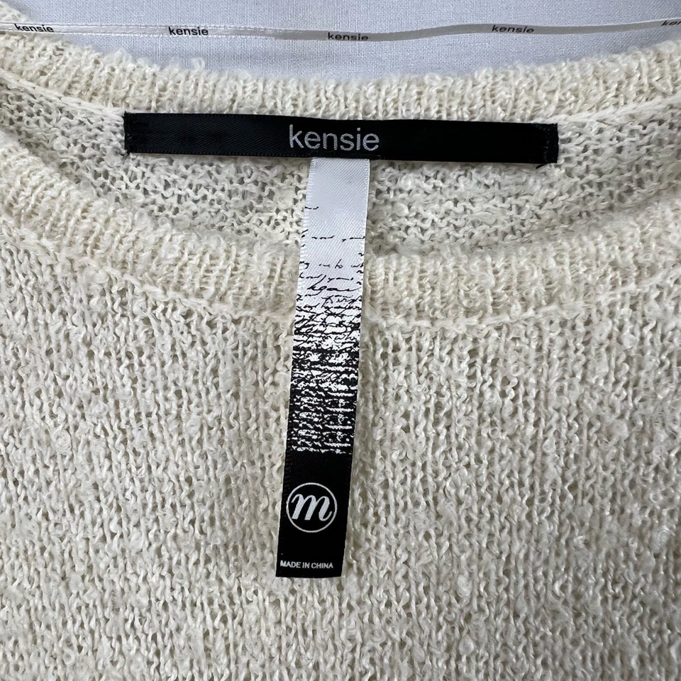 Suéter Kensie Mujer Pullover Mediano Texturizado Pluma Flecos Borde Manga Larga Foto 4 de 4