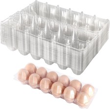 Septo 2 X 6 Plastic Egg Cartons for 12 Eggs,50 Pcs Egg Cartons Cheap Bulk Clear