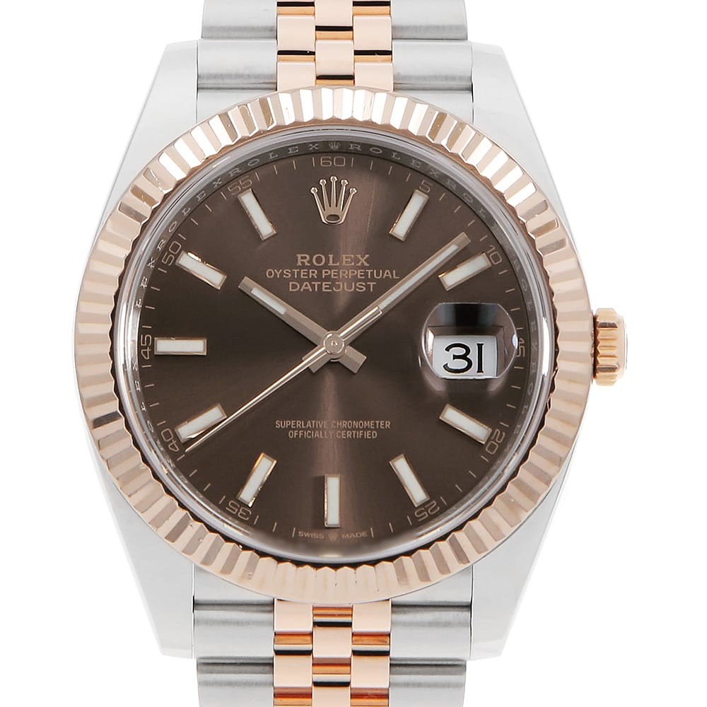 ROLEX Datejust 41 126331 Chocolate brown Bar 5 Rows Jubilee Bracelet Random ...