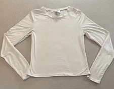 Divided by H&M Top Women's Medium White Stretch Long Sleeve Round Neck Shirt