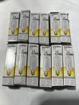 Sunlite Candelabra Screw Base Light Bulb Salt Lamp 15 Watt 12/pack