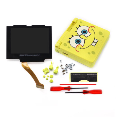 Kit D’écran IPS Rétroéclairé V5 720x480 + Coque Pour Game Boy Advance SP – Neuf, Multicolore, Pré-laminé