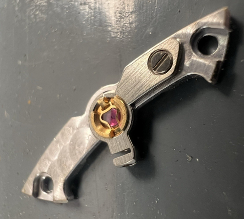 Rolex watch part 3135-120 Balance bridge Part with Jewel missing stud screw