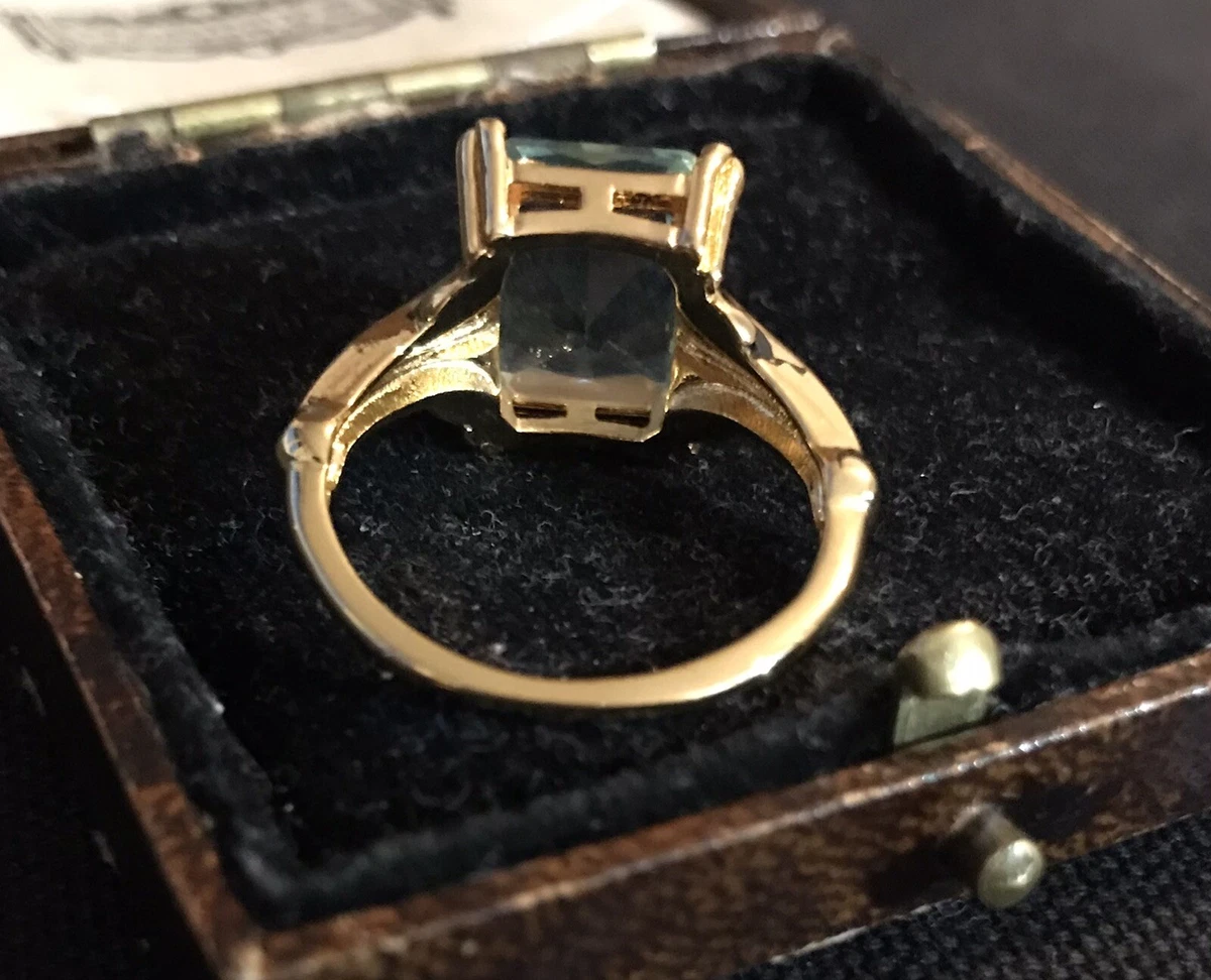 Vintage aquamarine shop rings ebay