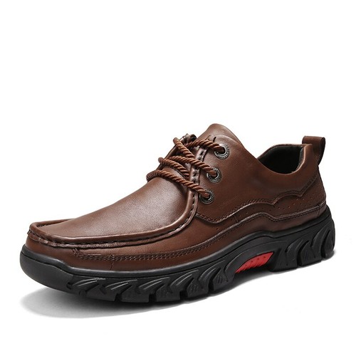 Zapatos informales de cuero genuino para hombre mocasines cómodos zapatos para conducir  - Imagen 16 de 16