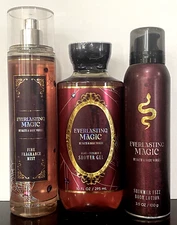 Bath & Body Works LOT OF 3 EVERLASTING MAGIC Shimmer Lotion/Shower Gel/Mist