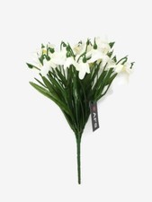 Artificial White Snowdrop Flower Bush x 30cm  Wedding Table Memorial Arrangement