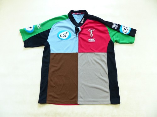 RUGBY UNION SHIRT HARLEQUINS KOOGA ETIHAD 2003/04 HOME JERSEY SIZE: L-XL - Picture 2 of 6