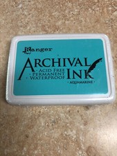 Aquamarine Archival Ink Pad RANGER AIP-30577 INK PAD 4" X 2.75" NEW