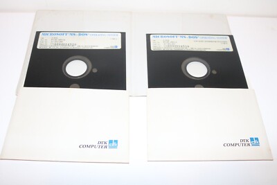 MICROSOFT MS-DOS 3.30A Two Floppy 5.25 Disks OS Software Low Serial Number 1988