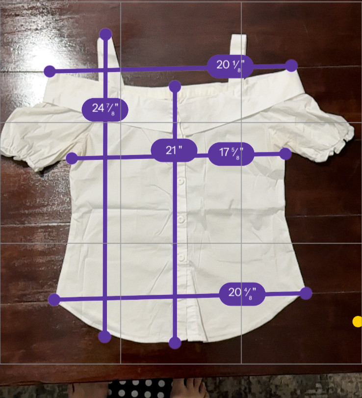 Mind Code white off-shoulder blouse, Size Medium - image 8