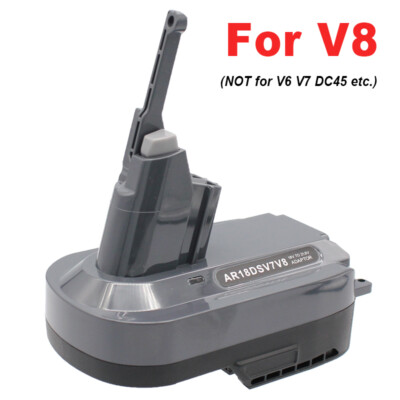 NEW Adapter For AEG Ridgid 18V Battery Convert to Dyson V8 SV10 Vacuum Cleaner