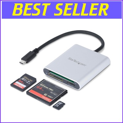 USB-C Multi-Card Reader/Writer - Supports SD, microSD & CompactFlash Formats