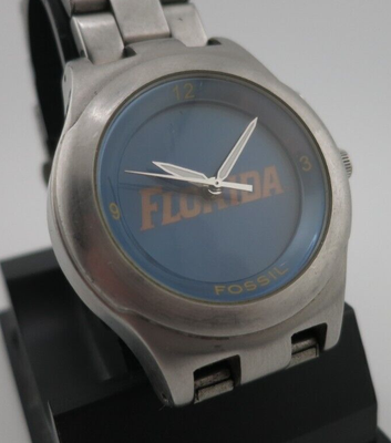 Fossil Women\'s Silver Watch with Crystal Bezel - University of Florida (Gators) Fossil Kaleido University of Florida Gators Quartz Watch  main image 3