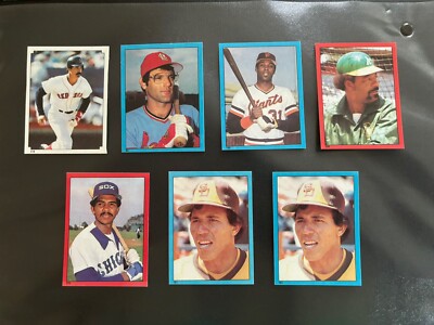 Topps baseball stickers lot 1980s (7) Dwight Evans, Darrell Porter, NM