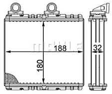 MAHLE Innenraumheizung Wärmetauscher Für SAAB 900 II 9-3 93-03 7495625