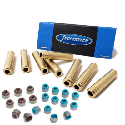 Supertech Valve Guides + Seals For Toyota 2JZ-GTE 2JZGTE 2JZGE Lexus Supra SC300