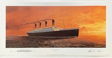 Titanic's Last Sunset print by Artist Adrian Rigby