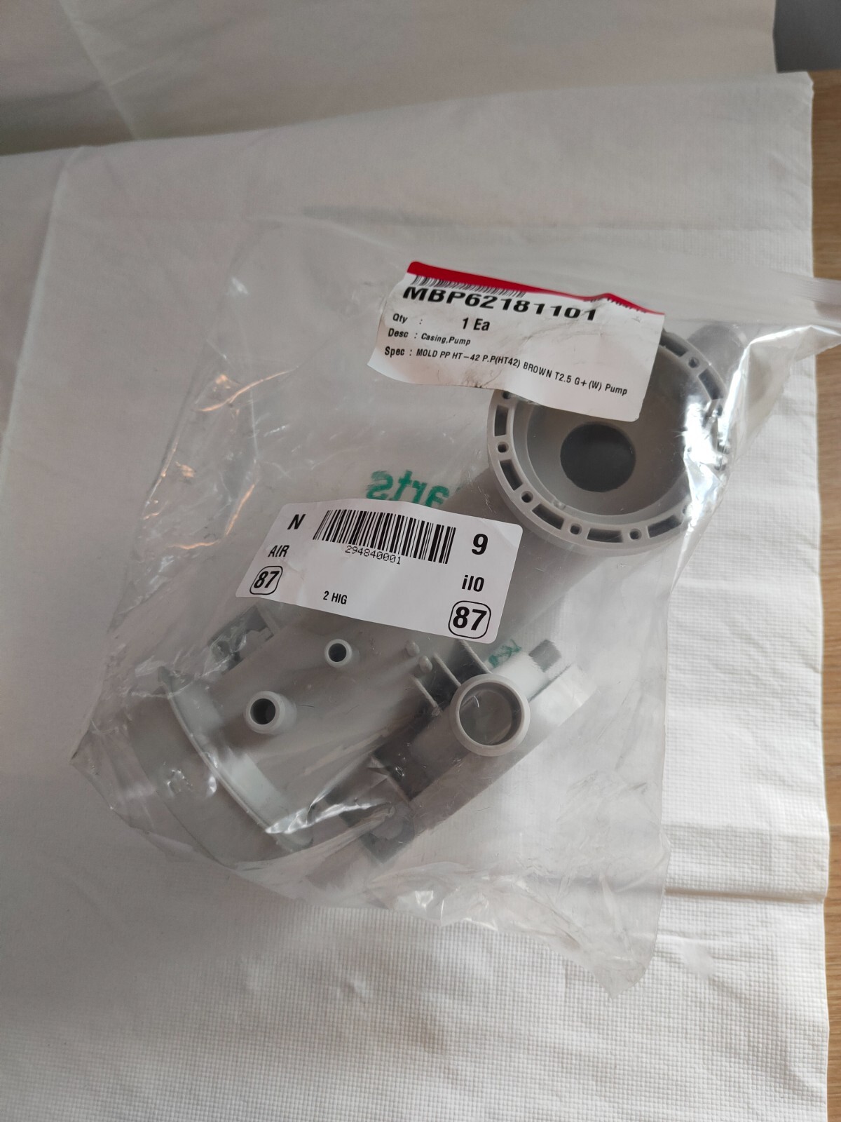 LG Washer Pump Casing Replacement Part MBP62181101