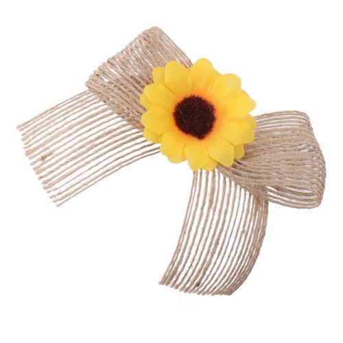 Linen Sunflower Linen Bow For Christmas Decoration - Picture 7 of 10