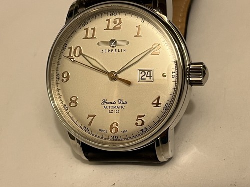 ZEPPELIN LZ 127 GRANDE DATE 25 JEWEL AUTOMATIC-ST STEEL-NEAR MINT- IN F.W.O - Picture 2 of 10