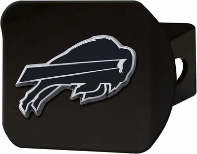 Fanmats 21496 Buffalo Bills Black Metal Hitch Cover with Metal Chrome 3D Emblem
