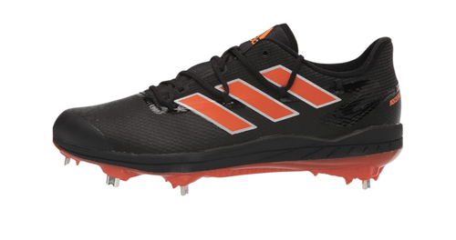 Adidas Men Adizero Afterburner 8 Metal Baseball Cleats Black / Orange Size 12.5 - Picture 2 of 10