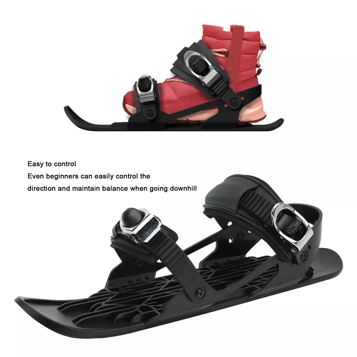 Mini Ski Skates Snow Shoes Skis Snowboards Snow Short Skiboard Snowboarding  Shoes Adjustable Bindings Skiing Shoes Snow Board