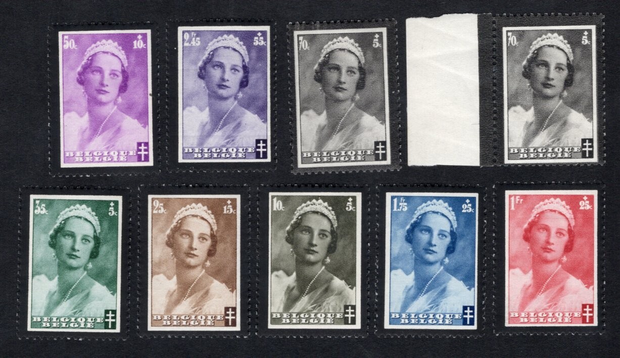 Belgium 1935 stamps Mi#407-414 START10%ONLY MH CV=26,50$