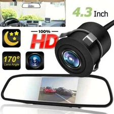 HD Reversing Camera& 4.3'' Monitor Night Vision Backup Camera Parking Assistance