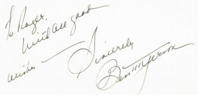 RARE!  1st Jewish Miss America'' Bess Myerson Hand Signed 3X5 Card