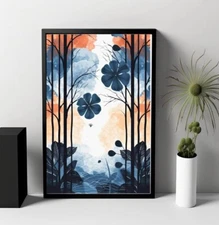 Minimalist Garden | Boho Art | Digital Art Print | Wall Art | AI Generated