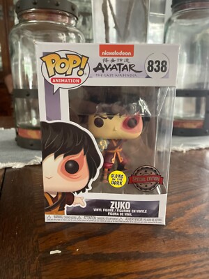 NEW Funko Pop! Glow Zuko Avatar Last Airbender Special GITD Pop IN STOCK 838