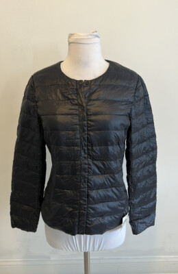 Peserico Navy Down Quilted Jacket size EU44 or USL NWT