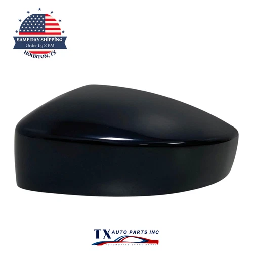 Side Mirror Cover Cap For 2017-2019 Ford ESCAPE S Driver Side Paintable Black