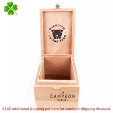 Guardian of the Farm Campeon Cabinet Empty Wood Cigar Box 7.25" x 5" x 4.25"