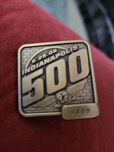2008 Indianapolis 500 Bronze Pit Badge Scott Dixon Target Ganassi Corvette S438