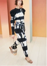 NWT ULLA JOHNSON Haven Knitted Cotton Military Tie Dye Sweatpants sz P GOOP