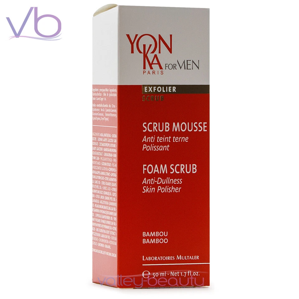 Exfoliante en espuma YONKA FOR MEN | Exfoliante suave antiopacidad y pulidor de piel, 50 ml Foto 3 de 3