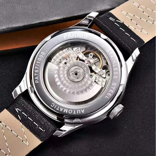 Power Reserve 43mm PARNIS Gents Automatic Watch for Men Classic Wristwatches - Picture 5 of 7