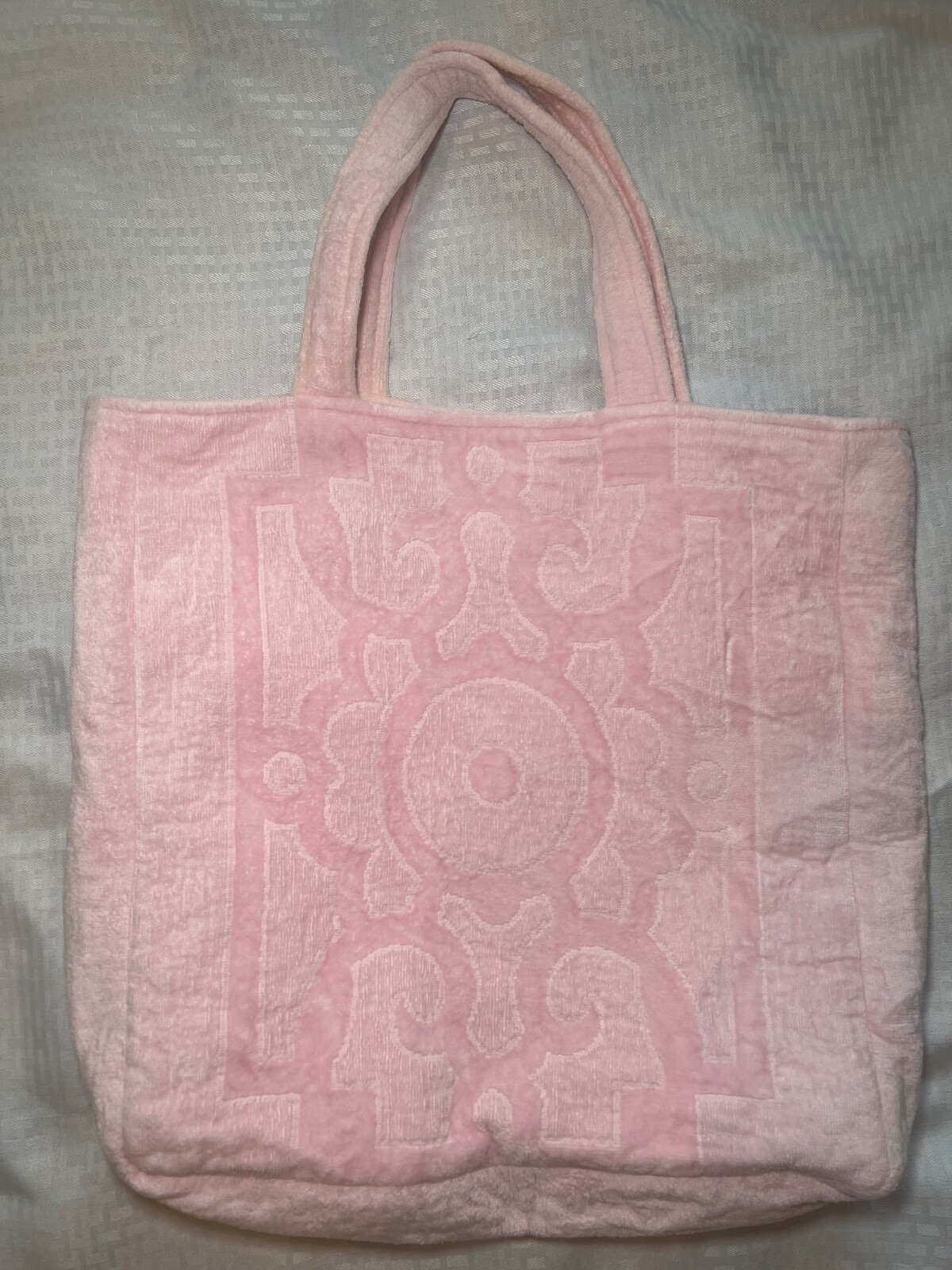 Chanel Terry Cotton Beach Tote Pink Authentic Hard to Find! Sold Out!! image 3