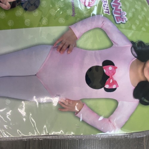 Disney Minnie Mouse Bodysuit Child Small 4-6 Dress Up Fun Play - Picture 7 of 8