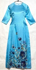 Ao Dai Viet Nam Lua Mem Ru Cach Tan CT-010 Size S Dai ao 125cm