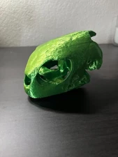 3D printer Green Turtle skull in Shiny Green/Yellow PLA filament