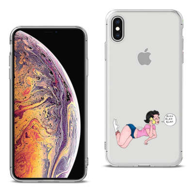Reiko Apple iPhone XS Max Design Air Cushion Case with Lady Design in Clear | Ma